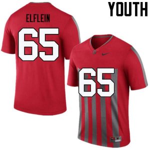 Youth Ohio State Buckeyes #65 Pat Elflein Throwback Nike NCAA College Football Jersey Super Deals CRN8844LM